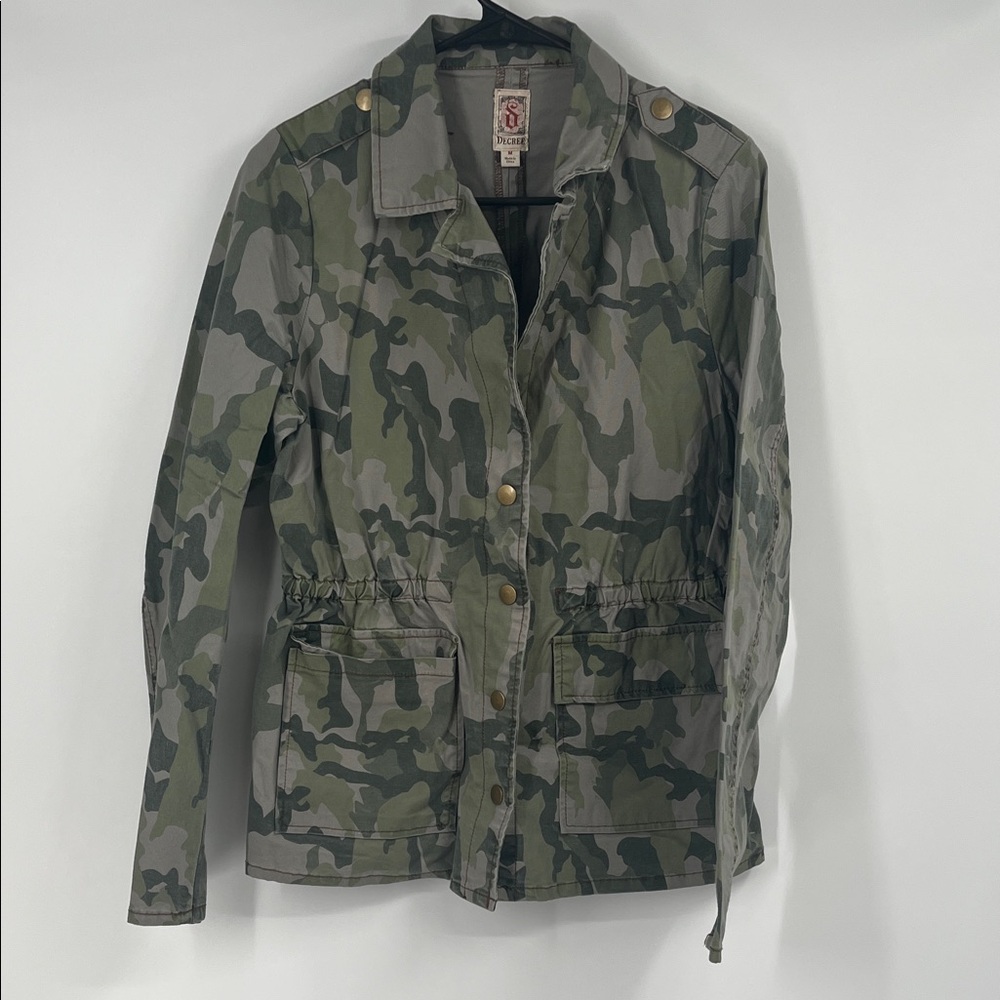 Y2K Decree Camoflauge Military Style Jacket Size Medium